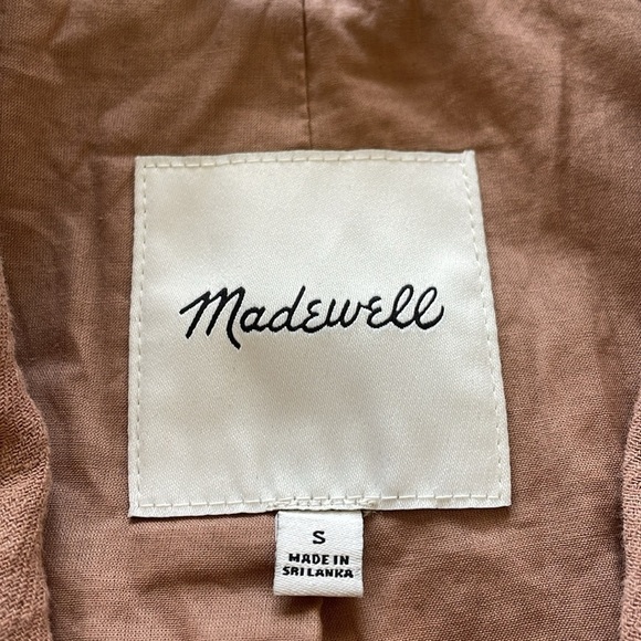 Madewell Larsen Blazer Cotton-Linen Relaxed Jacket W’s S Faded Earth Boho - Picture 5 of 16